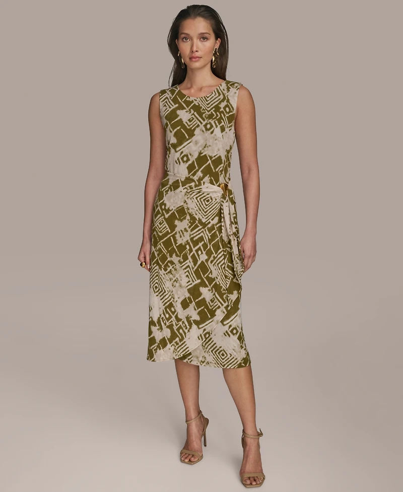 Donna Karan New York Women's Printed Sleeveless Dress