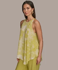 Donna Karan New York Women's Printed Sleeveless Blouse