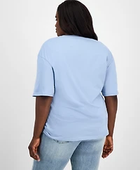 Rebellious One Trendy Plus Cotton Short-Sleeve Amalfi Graphic T-Shirt