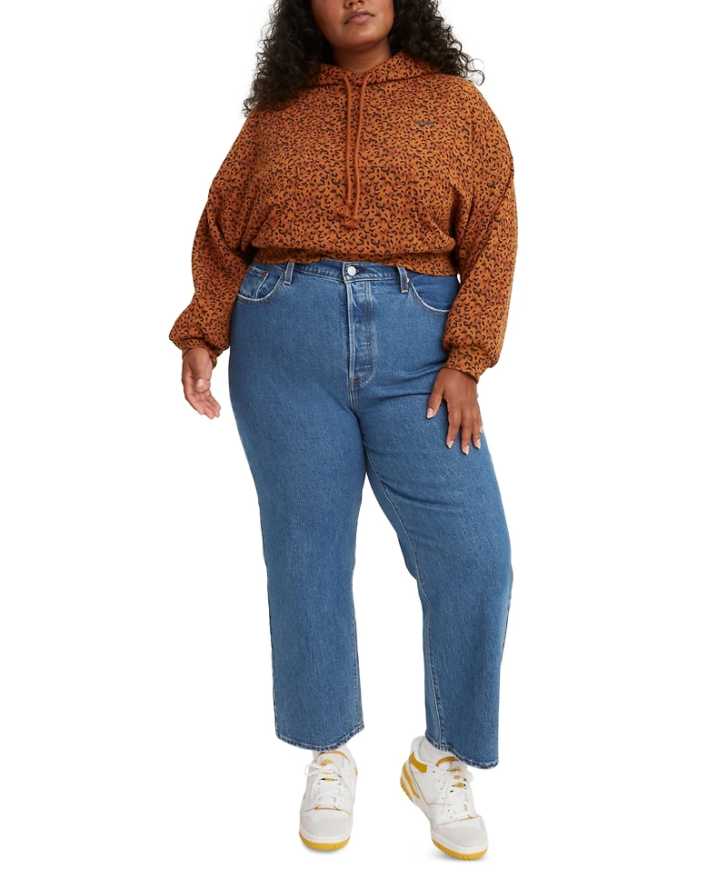 Levi's Plus Ribcage Straight-Leg Ankle Jeans