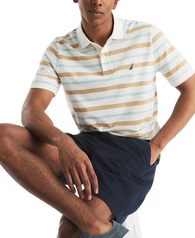Nautica Men's Birdseye Stripe Polo Shirt