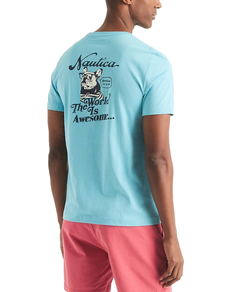Nautica Men's Awesome World Logo Graphic T-Shirt