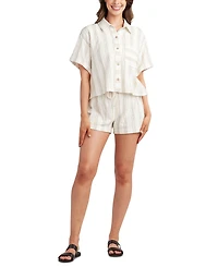 Bcx Juniors' Striped Short-Sleeve Shirt