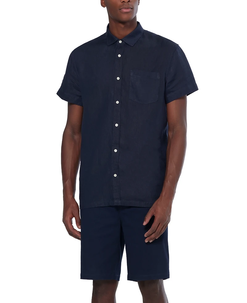 Scotch & Soda Men's Regular-Fit Button-Down Linen Shirt