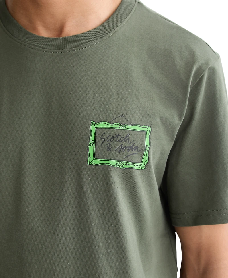 Scotch & Soda Men's Short Sleeve Screen Print Logo Graphic T-Shirt