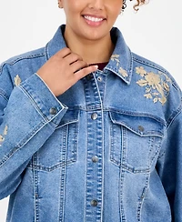 And Now This Trendy Plus Floral-Embroidered Jacket, Exclusively at Macy's