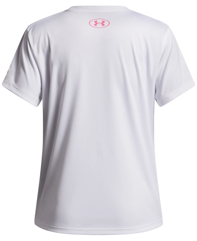 Under Armour Big Girls Tech-Print-Fill Logo Short-Sleeve T-Shirt