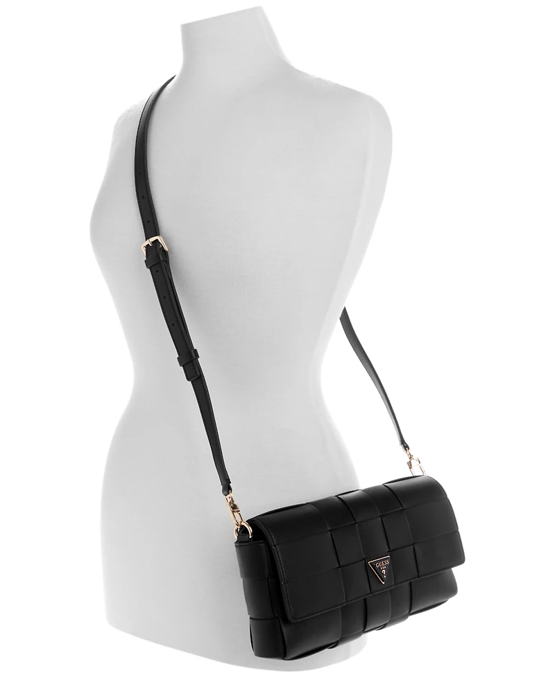 Guess Maylee Woven Flap Shoulder Bag
