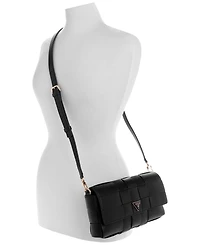 Guess Maylee Woven Flap Shoulder Bag