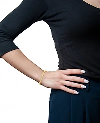 Diamond Swirl Bezel Link Bracelet (4 ct. t.w.) in 10k Gold, Exclusively at Macy's