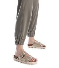 Women's Footbed Jute Wrapped Platform Sandals By Xti