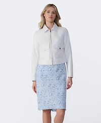 Furniq Uk Women's Bomber Leather Jacket, Created for Macy's
