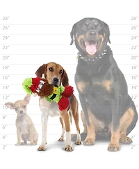 Mighty Microfiber Ball Med Elf, Durable Squeaky Christmas Dog Toy