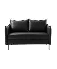 Monroe Modern Industrial-Style Pu Leather Sofa with Sturdy Metal Legs And Movable Seat