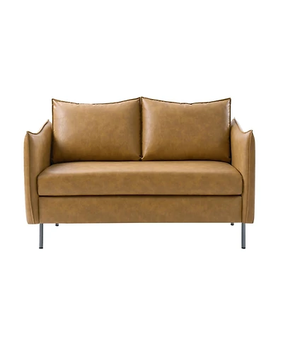 Monroe Modern Industrial-Style Pu Leather Sofa with Sturdy Metal Legs And Movable Seat