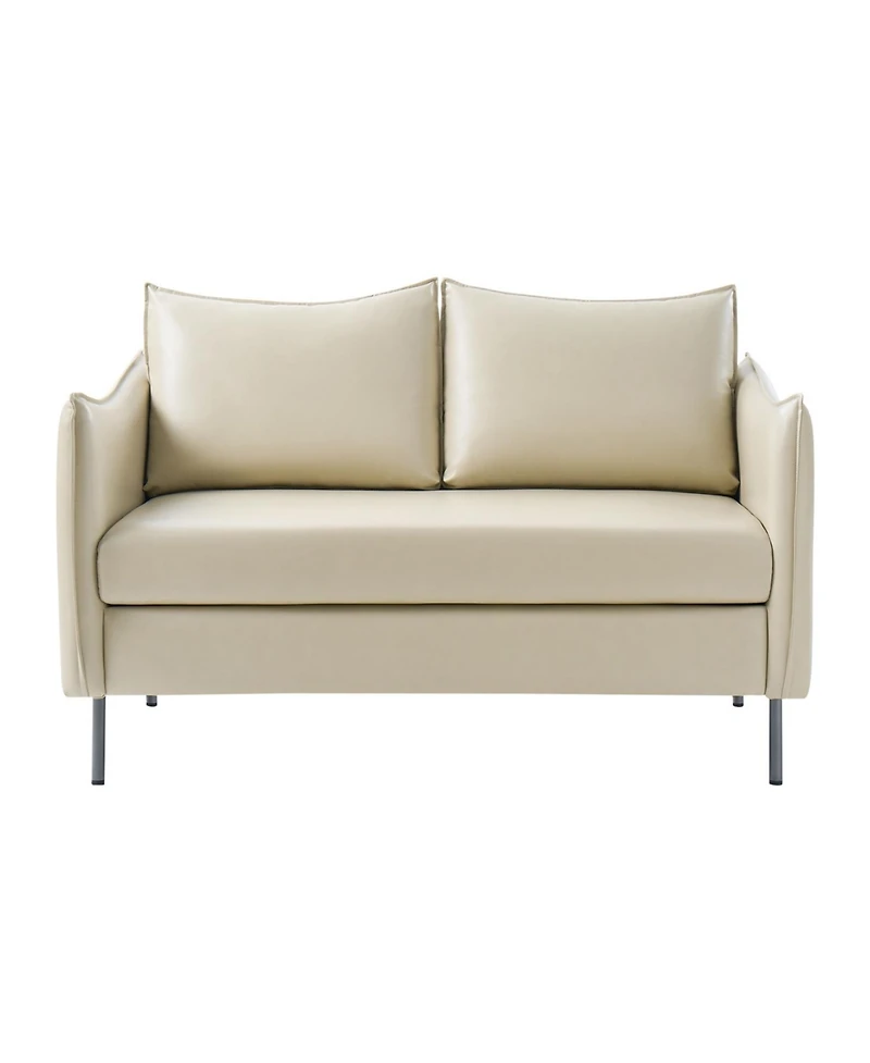 Monroe Modern Industrial-Style Pu Leather Sofa with Sturdy Metal Legs And Movable Seat