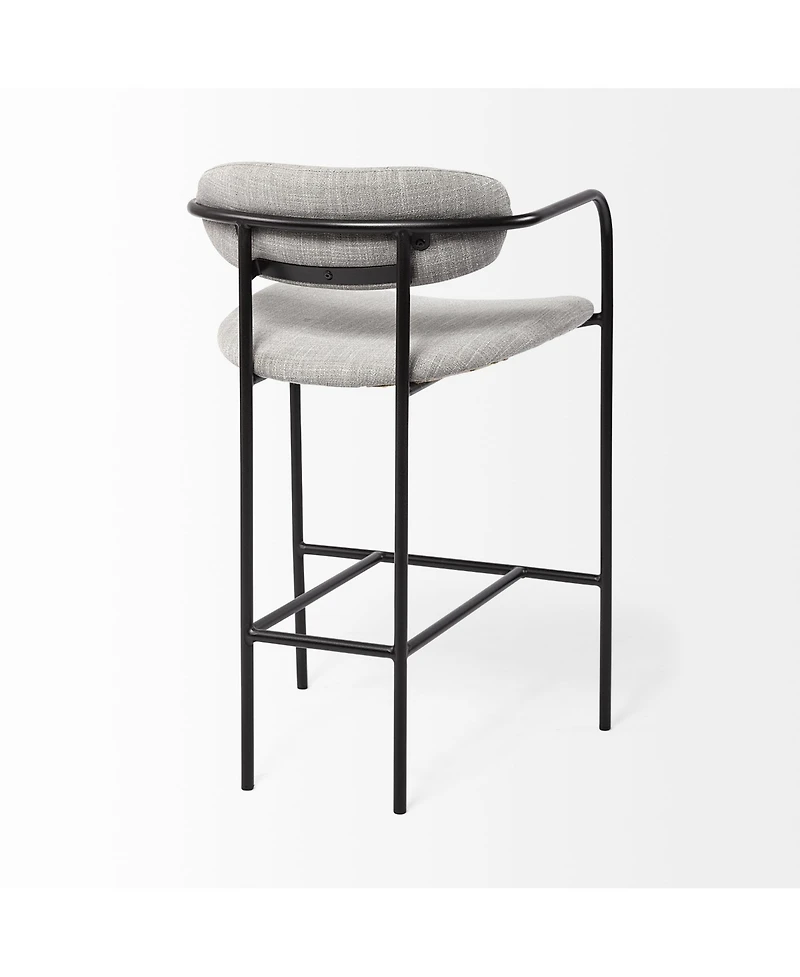 Upholstered And Metal Counter Height Bar Chair