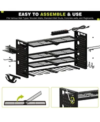 Hausource 4-Tier Power Tool Organizer Storage Rack - Slot6 & Charging Station