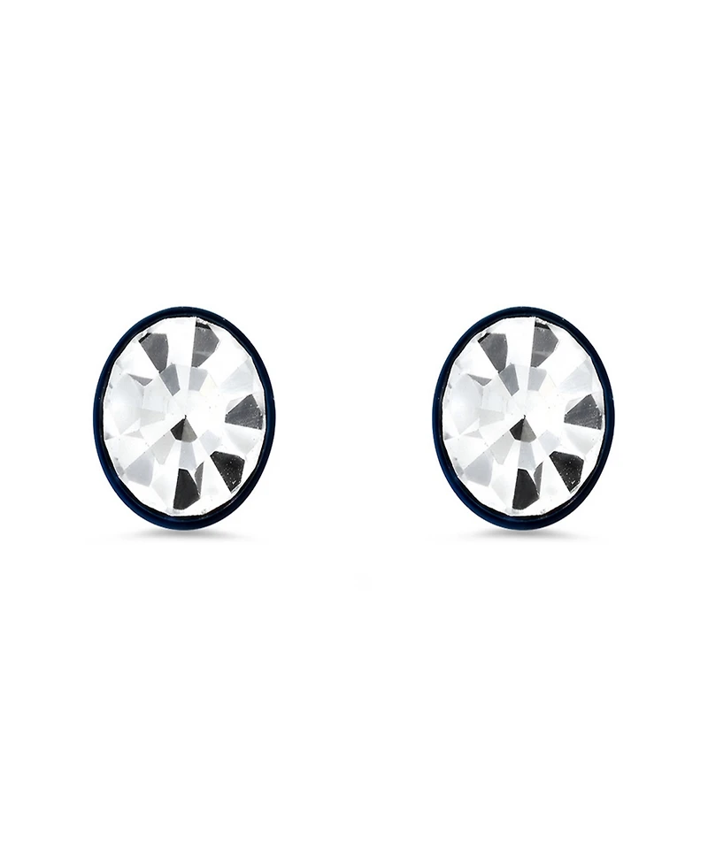Steeltime Men's Blu Ip Stainless Steel Stud Earrings