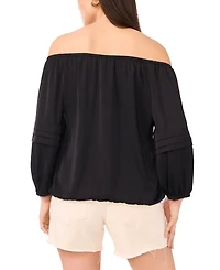 Vince Camuto Women's Off-The-Shoulder Pleated-Sleeve Top