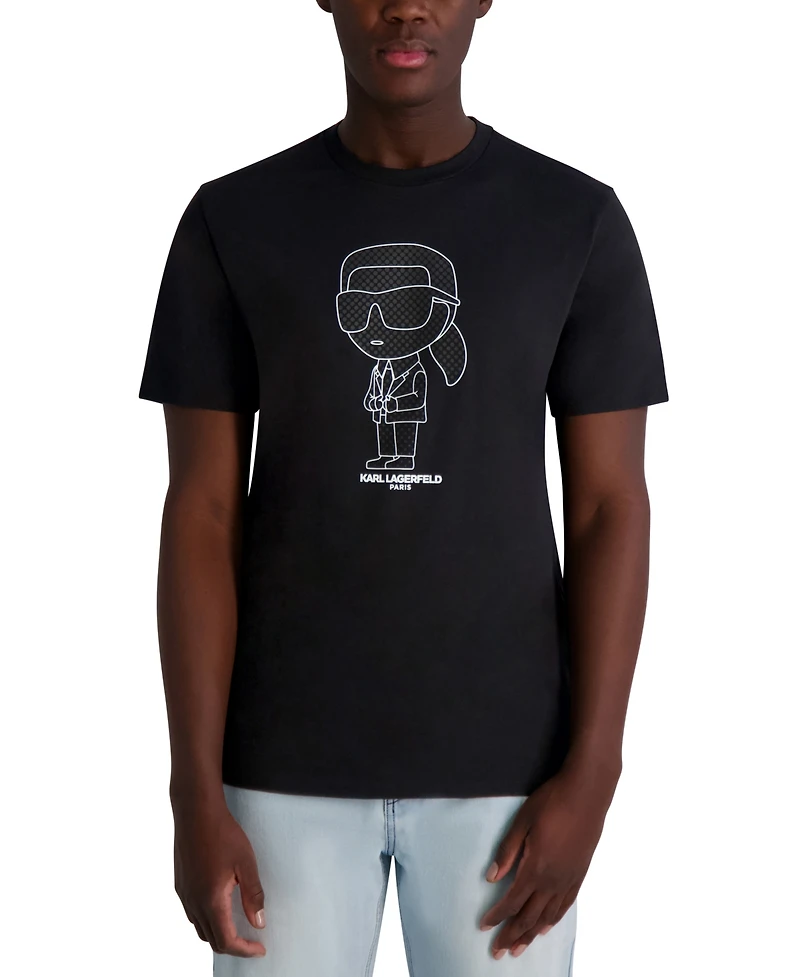 Karl Lagerfeld Paris Men's Caricature T-Shirt