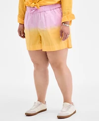 On 34th Trendy Plus Ombre Drawstring Shorts, Exclusively at Macy's