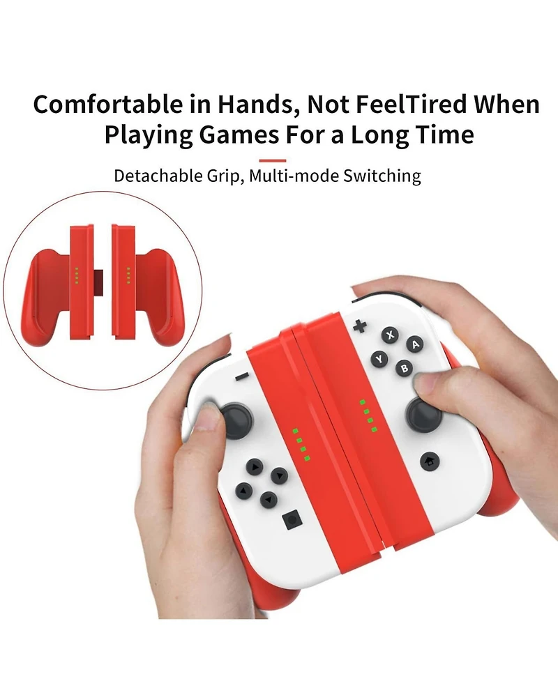 Red Detachable Controller Holder Grip For Joy Con Gamepad Nintend Switch Oled
