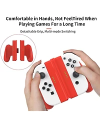 Red Detachable Controller Holder Grip For Joy Con Gamepad Nintend Switch Oled