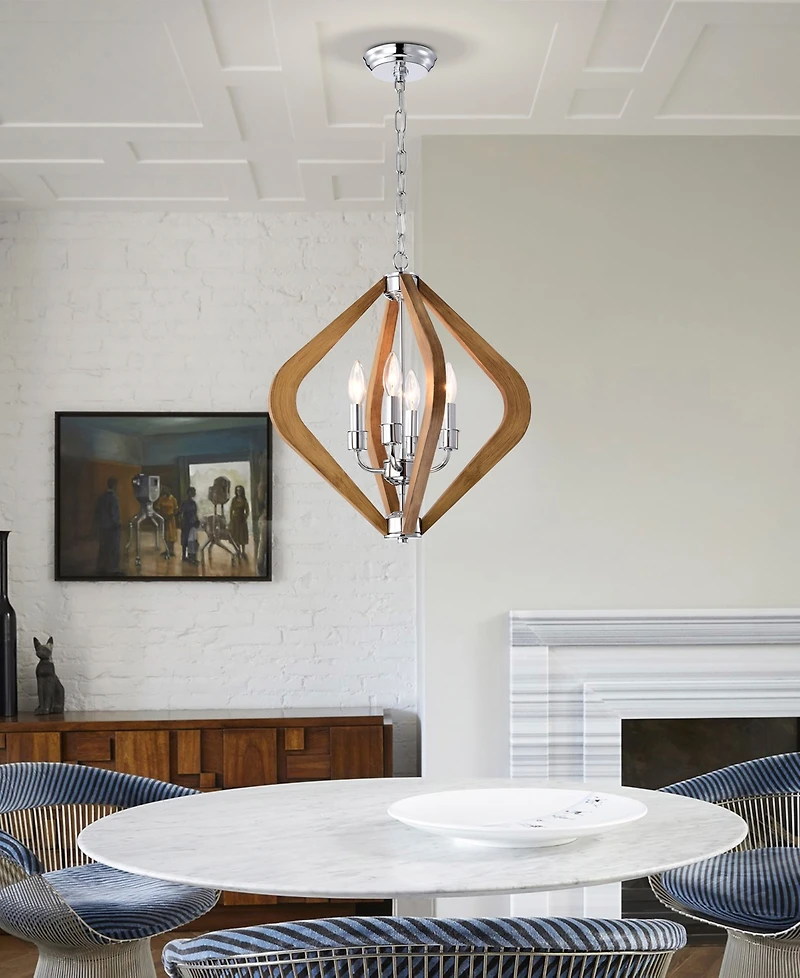 Home Accessories 18" Vissent 4-Light Indoor Chandelier