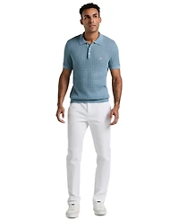 Original Penguin Men's Slim-Fit Textured Short Sleeve Sweater Polo Shirt