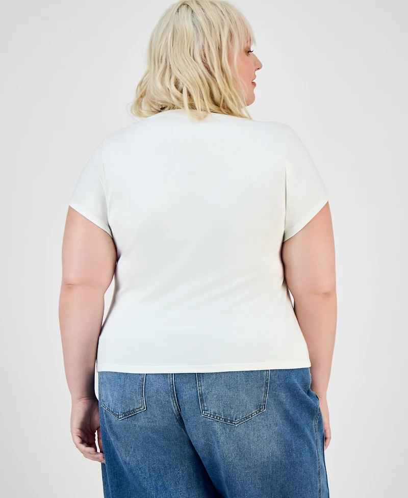 Hippie Rose Trendy Plus Scoop-Neck T-Shirt