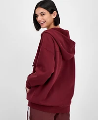 Hippie Rose Juniors' Oversized Full-Zip Hoodie