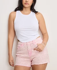 Good American Women's Lightweight Rib-Knit Racer Tank Top