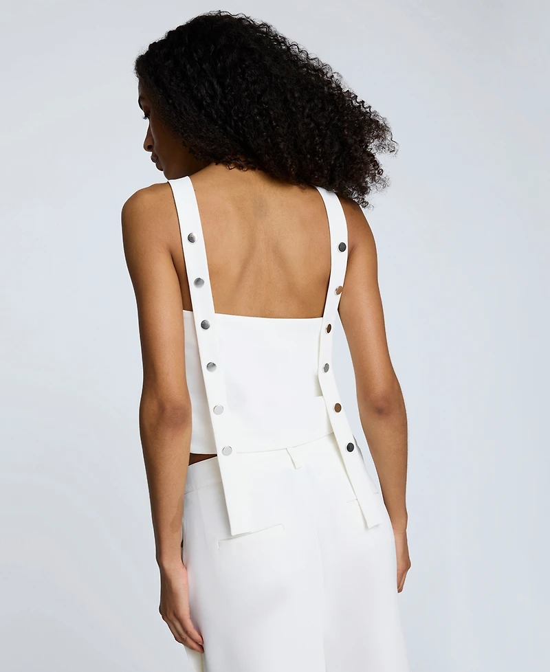 Kenneth Cole Women's Cropped Sleeveless Bustier Top