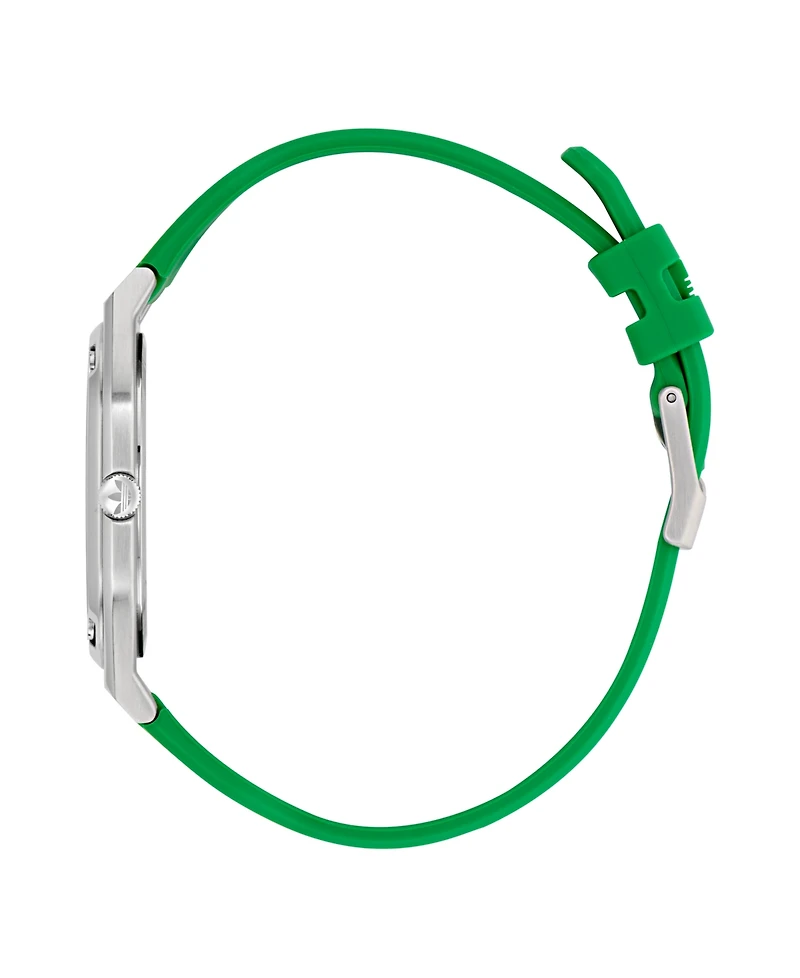 adidas Unisex Analog Green Silicone Watch, 39mm