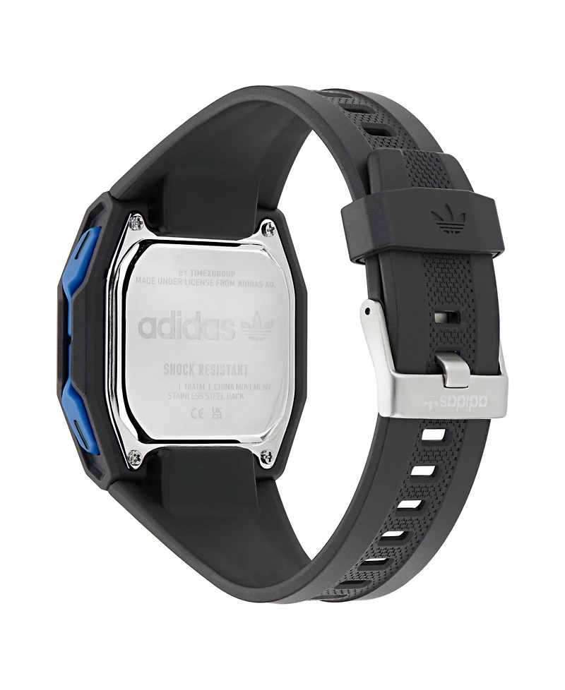 adidas Unisex Analog Black Resin Watch, 48mm