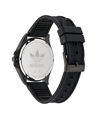 adidas Unisex Analog Black Silicone Watch, 40mm