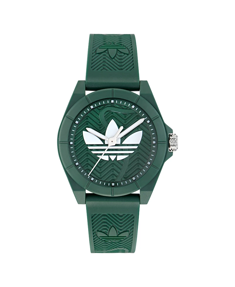 adidas Unisex Analog Green Resin Watch, 41mm