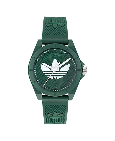 adidas Unisex Analog Green Resin Watch, 41mm