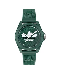 adidas Unisex Analog Green Resin Watch, 41mm