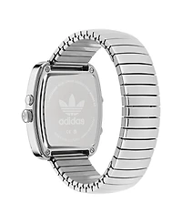 adidas Unisex Analog Silver-Tone Stainless Steel Watch, 37mm
