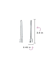 Bling Jewelry Dainty Musician Linear Long Music Note Threader Earrings Music Student Techer .925 Sterling Silver
