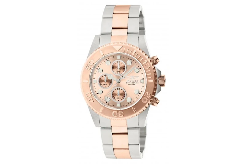 Invicta Men's 1775 Pro Diver Quartz Chronograph Rose Gold Dial Watch