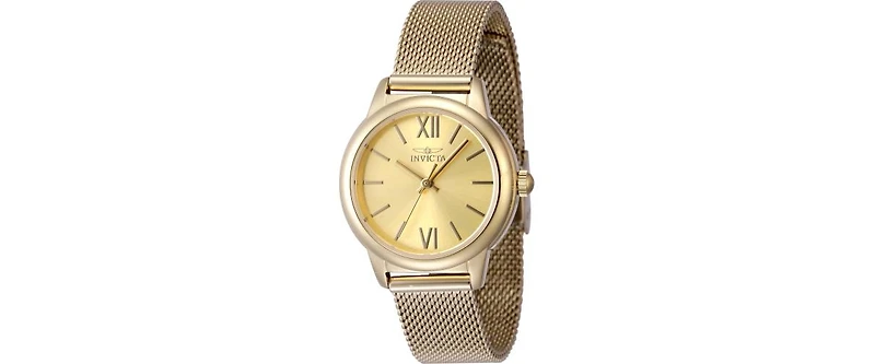 Invicta Women's Angel Quartz 3 Hand Gold Dial Watch