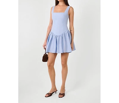 WeWoreWhat Women's Corset Peplum Mini Dress