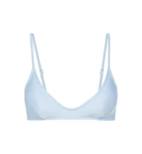 Lscn by Lascana Women's Shimmer Scoop Neck Bikini Swimsuit Top Bra Sizing