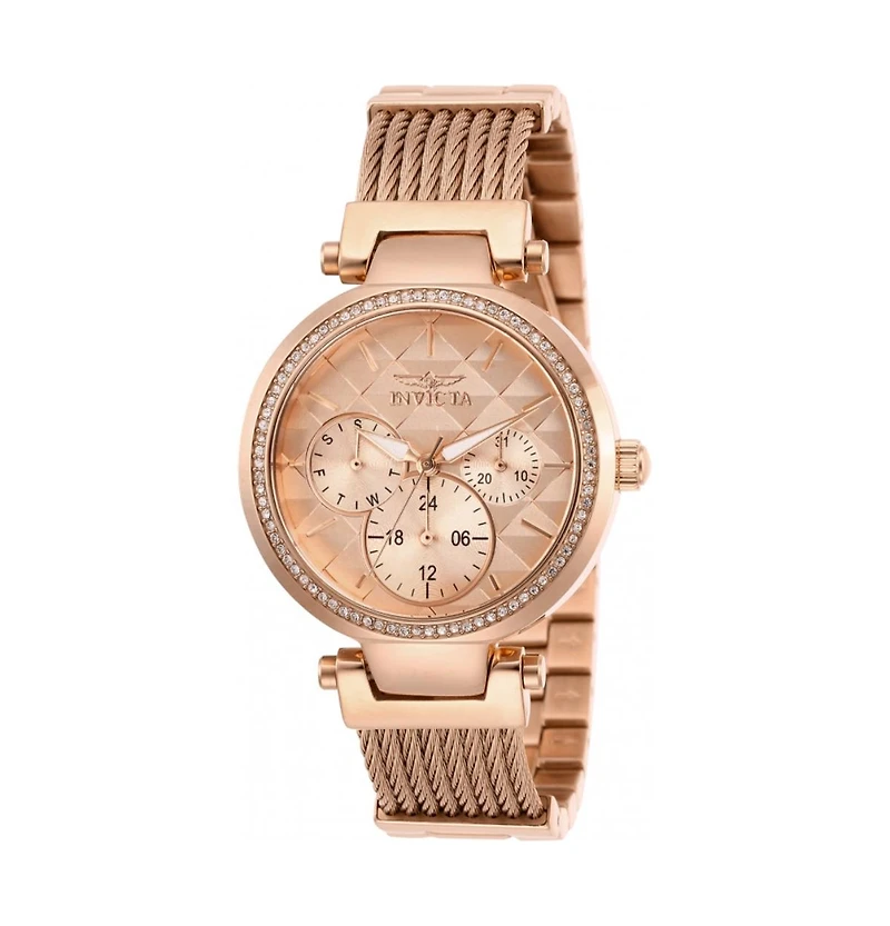 Invicta Women's 28920 Angel Quartz Chronograph Rose Gold Dial Watch