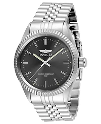 Invicta Men's Specialty Quartz 3 Hand Charcoal Dial Watch