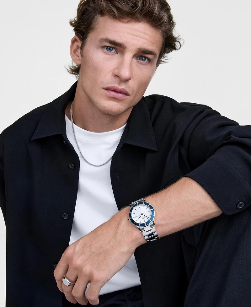 Daniel Wellington Men's Analog Silver Tone Stainless-Steel Watch