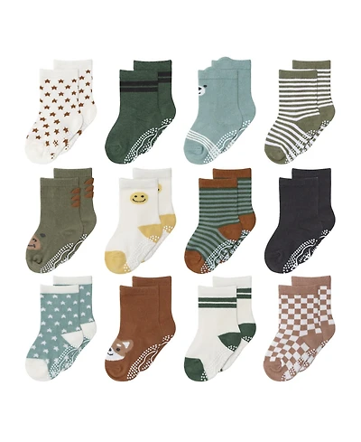The Peanutshell Baby Boys 12pk Cotton Socks